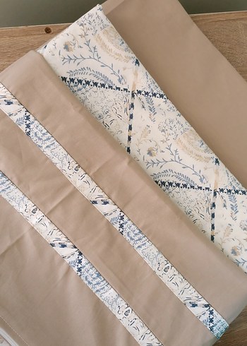 Bej ve Gri Desenli Nevresim Takımı - Görsel 2