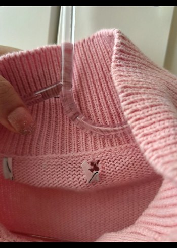 m Beden pembe Renk Pembe Yumuşak Dokulu Crop Top