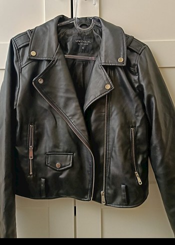LC Waikiki Kadın Siyah Deri Biker Ceket