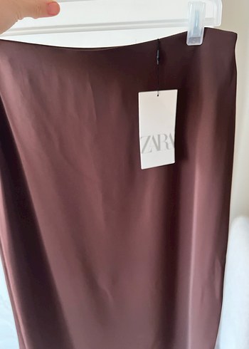 xs Beden kahverengi Renk Zara midi kahverengi etek