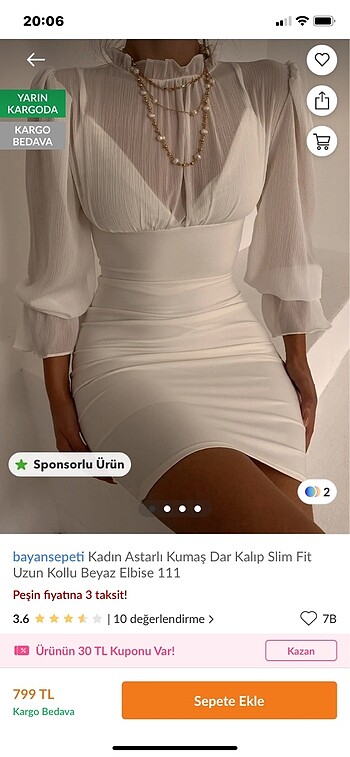 m Beden beyaz Renk Beyaz elbise #minibeyazelbise#elbise#tül