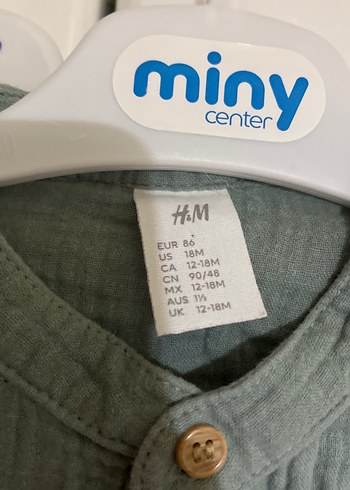 12-18 Ay Beden Gri Erkek Çocuk Keten Gömlek