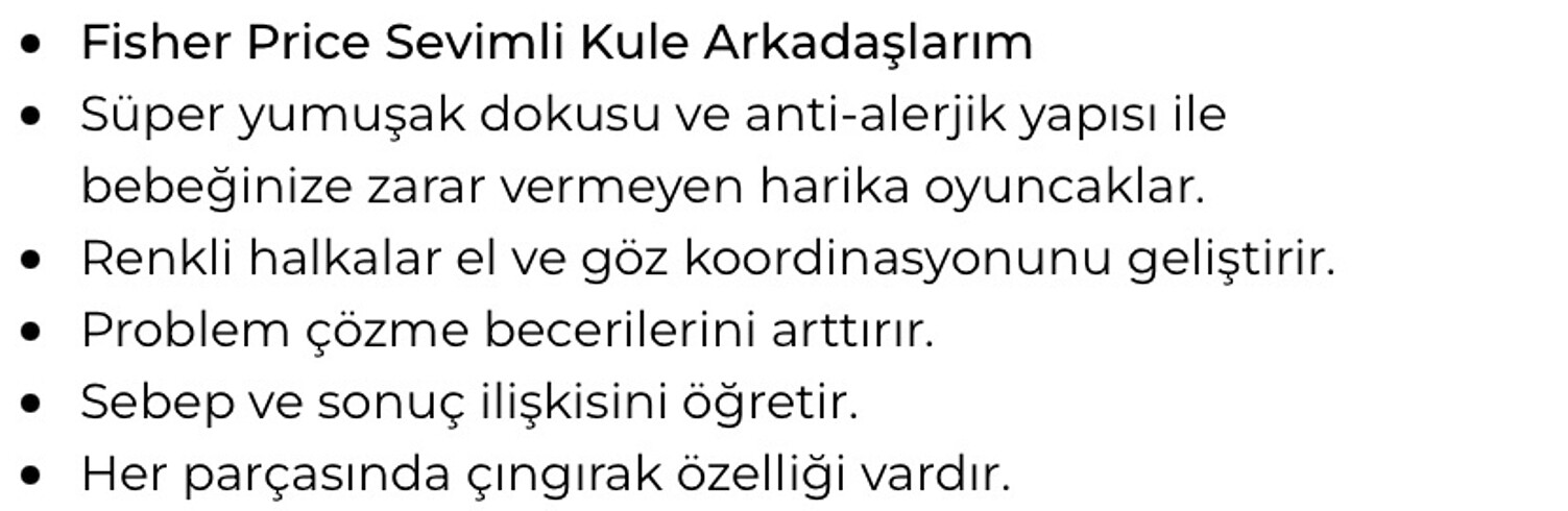  Beden Renk Fisher Price Sevimli Kule Arkadaşlarım