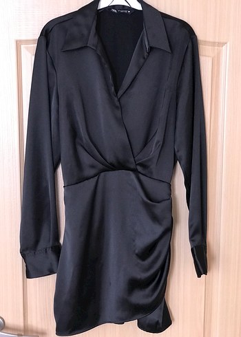 Zara saten elbise