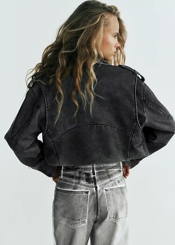 Zara Zara deri biker ceket
