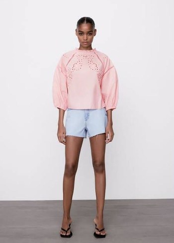 Zara pembe ketem bluz
