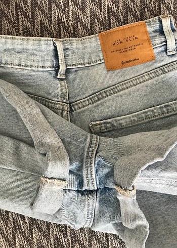 xs Beden gri Renk Stradivarius kot şort