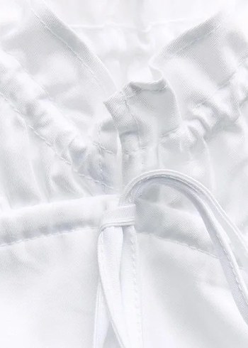 Zara Beyaz Nakışlı Keten Mini Elbise
