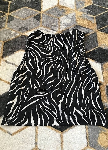 m Beden çeşitli Renk Zebra desenli bluz