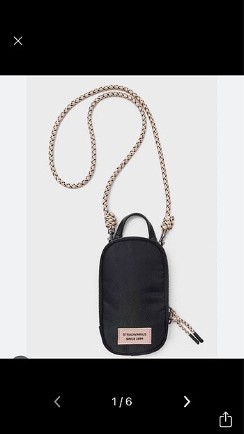 Stradivarius siyah telefon çantası