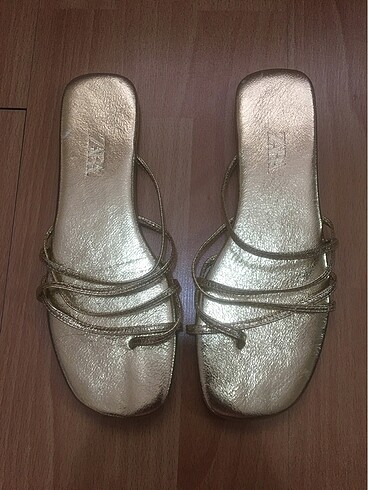 36 Beden altın Renk Zara gold terlik