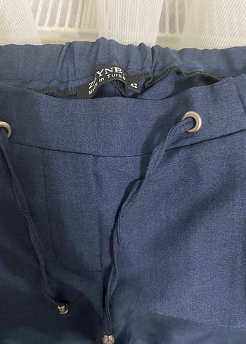 Kadın Lacivert kumaş Pantolon - Görsel 2