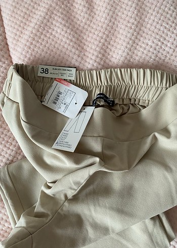 Bej Kadın  Kumaş Pantolon - Görsel 2