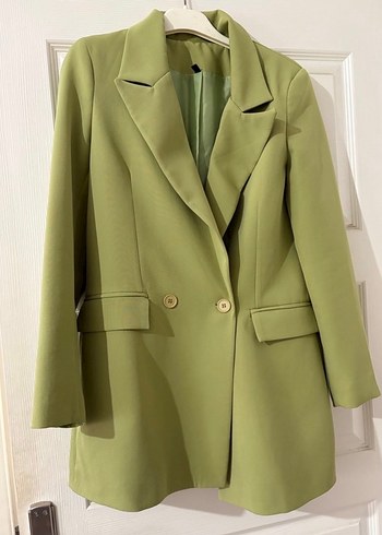 Trendyolmilla Yeşil Kruvaze Astarlı Blazer - Görsel 2