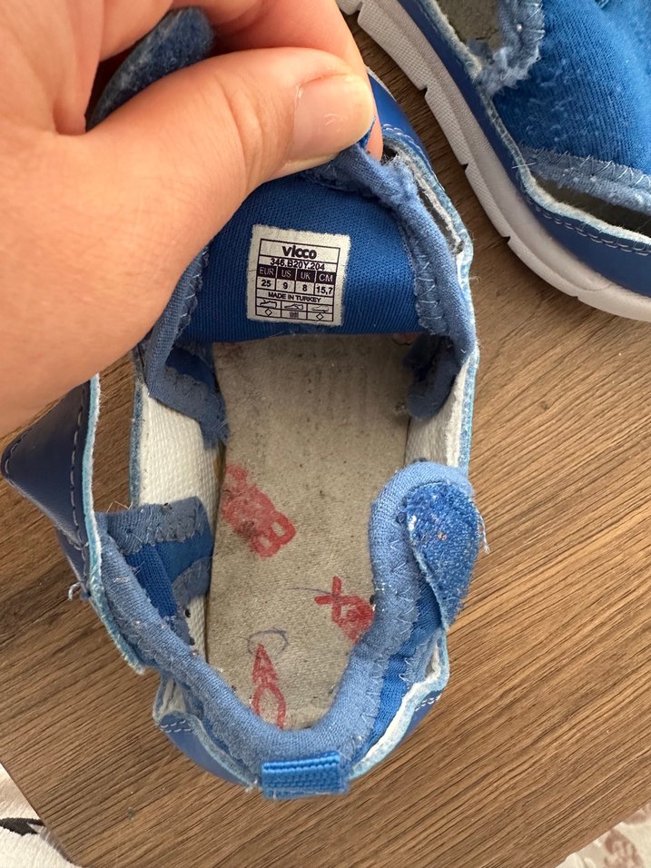 Mavi Erkek Çocuk Cırtlı Terlik - Görsel 4