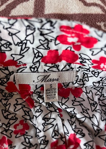 Kırmızı Desenli Bohem Kadın Gömlek - Görsel 2