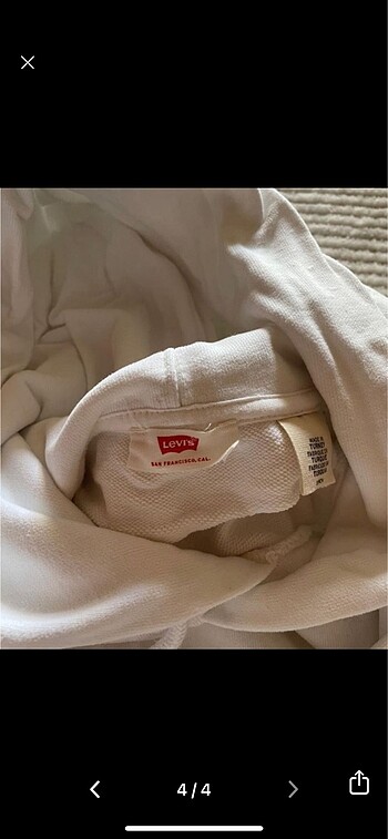 s Beden beyaz Renk Levis kadın sweatshirt