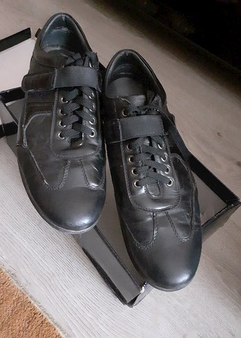 Siyah Goth Erkek Bağcıklı42 numara casual  polo ayakkabı - Görsel 2