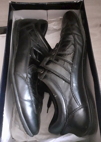 Siyah Goth Erkek Bağcıklı42 numara casual  polo ayakkabı - Görsel 4