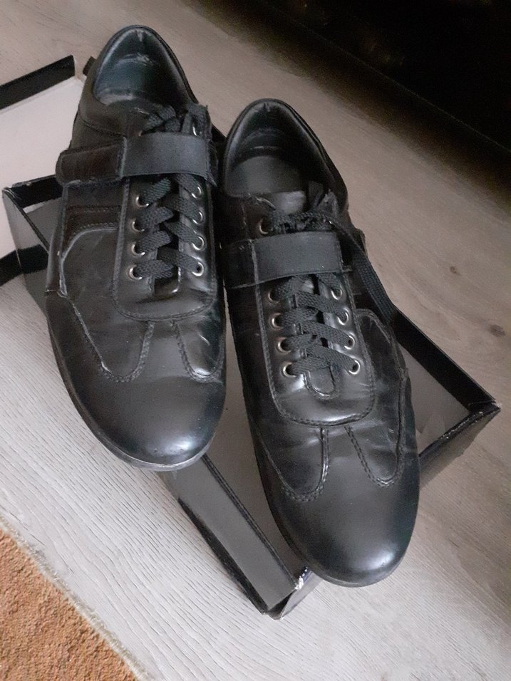 Siyah Goth Erkek Bağcıklı42 numara casual  polo ayakkabı - Görsel 2