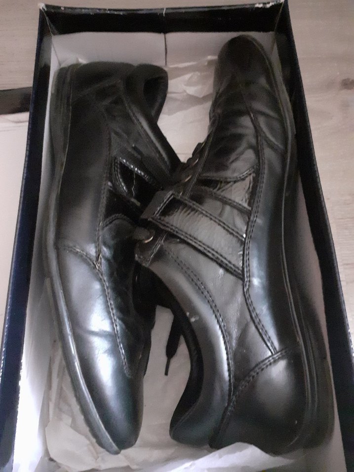 Siyah Goth Erkek Bağcıklı42 numara casual  polo ayakkabı - Görsel 4