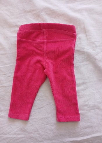 Kızlar için Pembe Elastik Bel Tayt kadife kız bebek tayt pantolo - Görsel 3