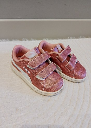 orjinal puma pembe simli parlak Kız Çocuk Pembe Parlak Puma Spor - Görsel 3