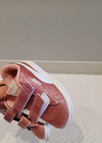 orjinal puma pembe simli parlak Kız Çocuk Pembe Parlak Puma Spor - Görsel 12