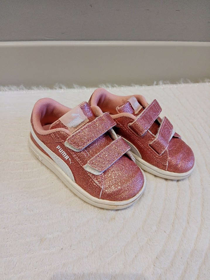 orjinal puma pembe simli parlak Kız Çocuk Pembe Parlak Puma Spor - Görsel 3