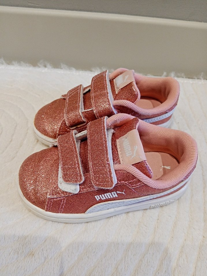 orjinal puma pembe simli parlak Kız Çocuk Pembe Parlak Puma Spor - Görsel 2