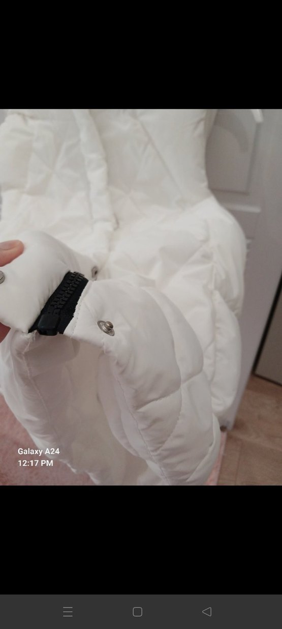 sıfır ayarında Beyaz Kapitone Yelek - Görsel 5