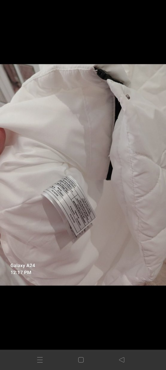 sıfır ayarında Düğmeli Beyaz Yelek şişme yelek kapşonlu yelek - Görsel 5