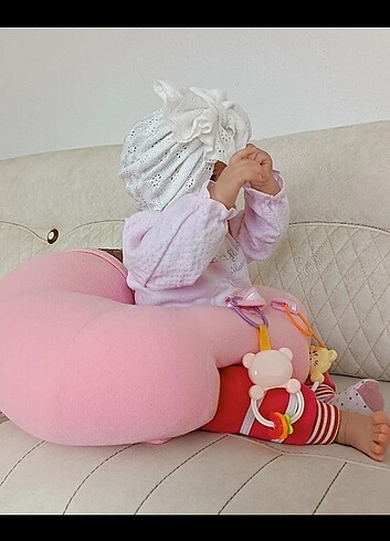 Bebeyatmaz oturma minderi pembe destekli oturma - Görsel 2