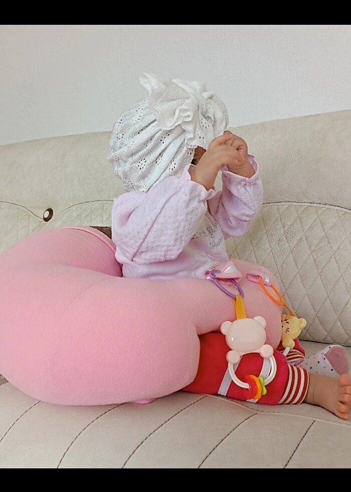 Bebeyatmaz oturma minderi pembe destekli oturma - Görsel 2