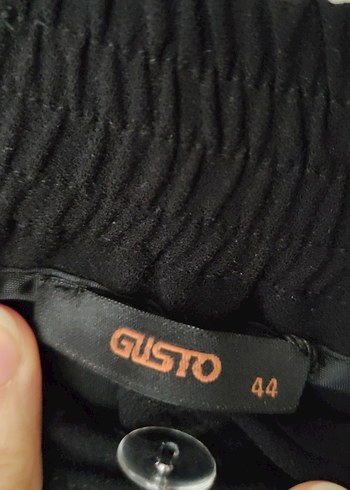 44 Beden siyah Renk Gusto Siyah Kumaş Kadın Pantolon, Kemerli