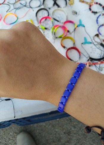Tasarımcı Mavi Minimalist Kadın Bileklik