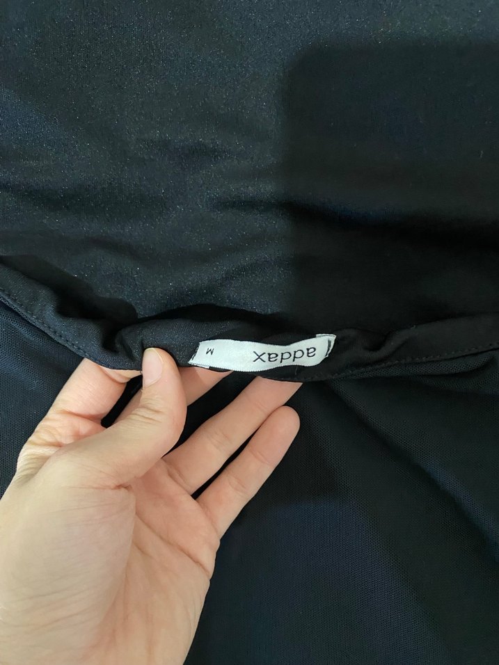 Siyah Drapeli Sırt Dekolteli Mini Elbise - Görsel 5