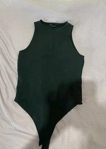 Siyah Yüksek Yakalı Kolsuz Body - Görsel 2