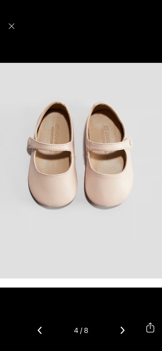 Toz Pembe Kız Çocuk Deri Babet - Görsel 2