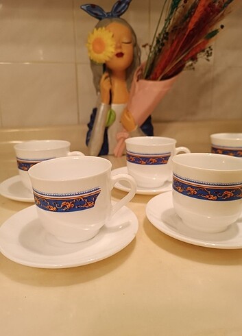 Diğer Arcopal Fransız cay nescafe fincanı