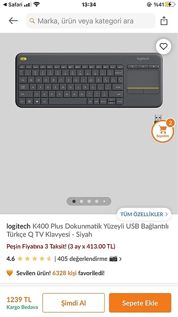  Beden Renk Logitech klavye