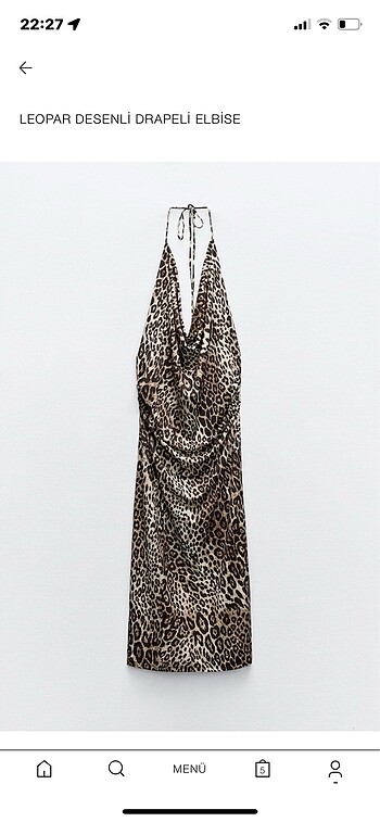 Zara Leopar Desenli Elbise
