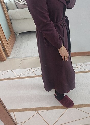 m Beden bordo Renk Kadın Trençkot