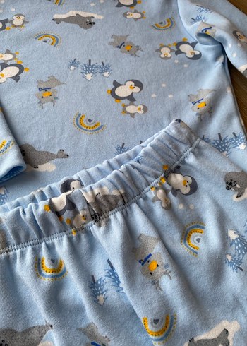 Bebek Mavi Baskılı Pijama Takımı - Görsel 3