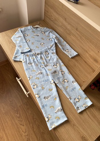 Bebek Mavi Baskılı Pijama Takımı - Görsel 4