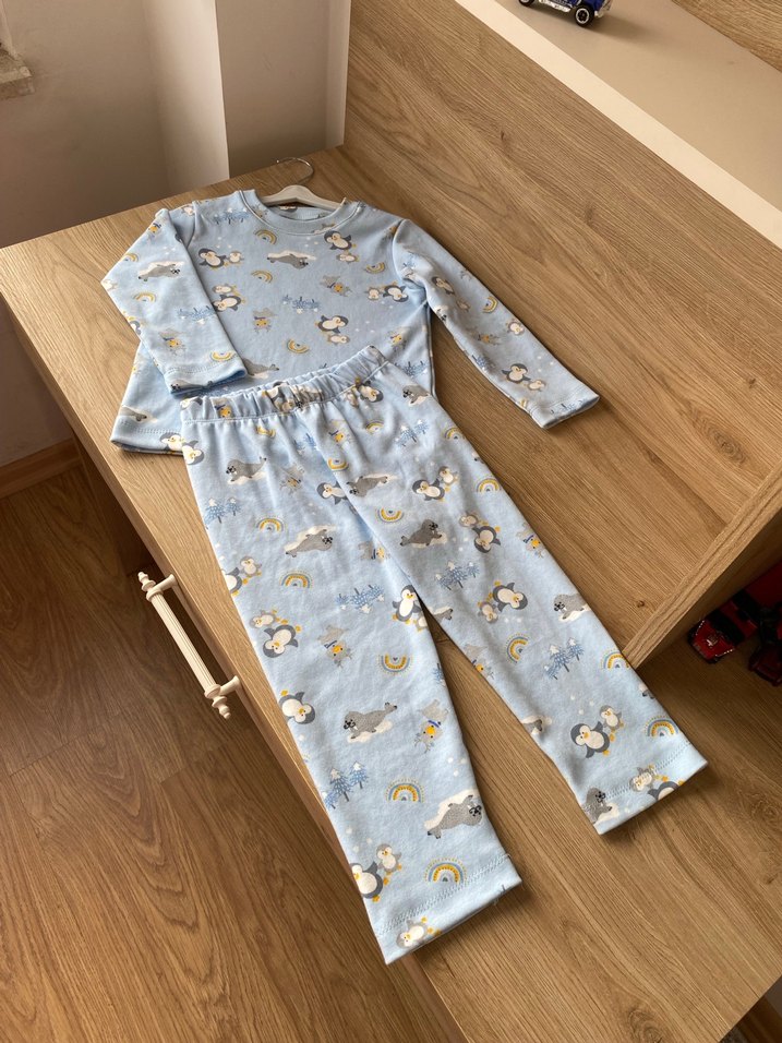 Bebek Mavi Baskılı Pijama Takımı - Görsel 4