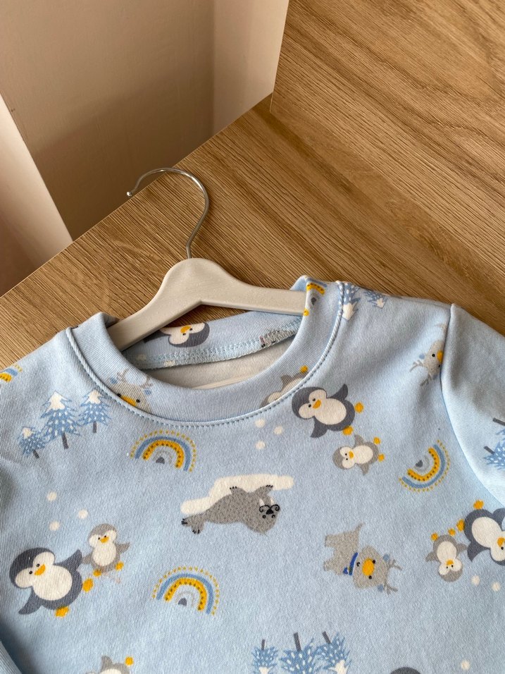 Bebek Mavi Baskılı Pijama Takımı - Görsel 2