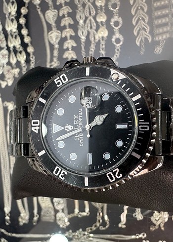 Klasik Siyah Rolex Erkek Saati