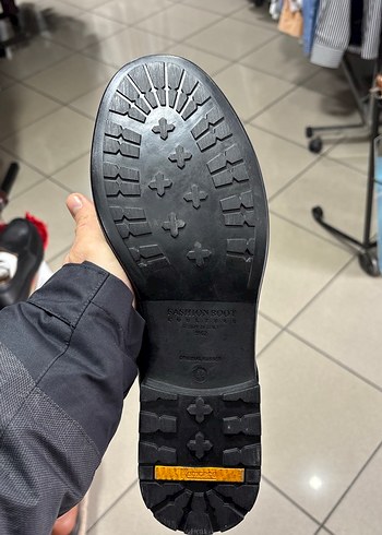 Erkek Siyah Deri Bağcıklı Biker Bot - Görsel 4