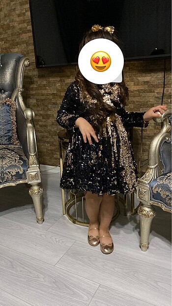 Gold payet elbıse